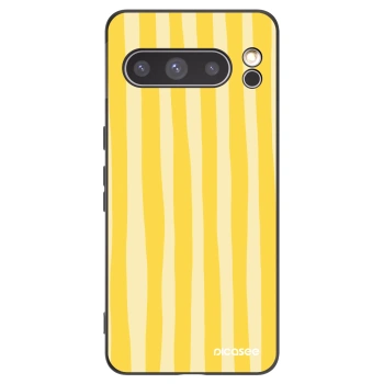 Picasee silikonový černý obal pro Google Pixel 8 Pro - Lines lemon