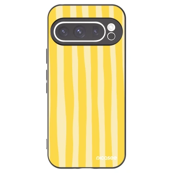 Picasee silikonový černý obal pro Google Pixel 9 Pro - Lines lemon