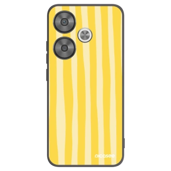 Picasee silikonový černý obal pro Xiaomi Poco F6 - Lines lemon