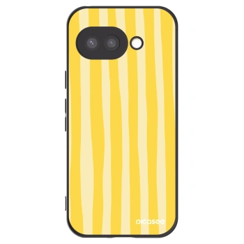 Picasee silikonový černý obal pro Google Pixel 9a - Lines lemon