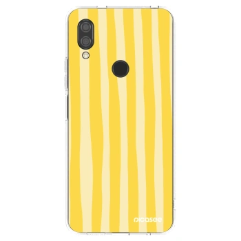 Picasee silikonový průhledný obal pro Xiaomi Redmi 7 - Lines lemon