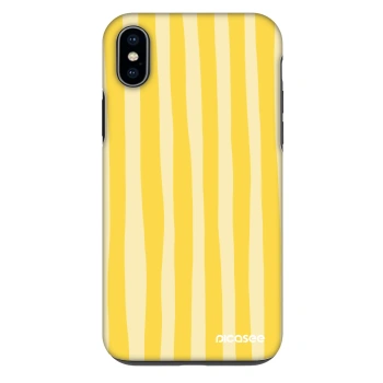 Obal pro Apple iPhone XS Max - Lines lemon