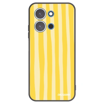 Picasee silikonový černý obal pro Xiaomi Redmi 15C 4G - Lines lemon