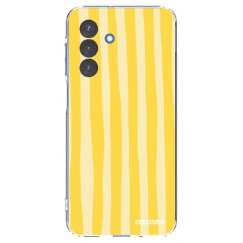Picasee silikonový průhledný obal pro Samsung Galaxy A17 5G - Lines lemon