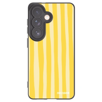 Picasee silikonový černý obal pro Samsung Galaxy S26 - Lines lemon