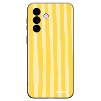 Picasee silikonový černý obal pro Samsung Galaxy A57 5G - Lines lemon