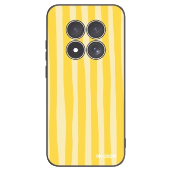 Picasee silikonový černý obal pro Xiaomi Redmi Note 15 Pro 5G - Lines lemon