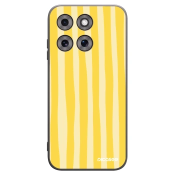 Picasee silikonový černý obal pro Motorola Moto G77 - Lines lemon