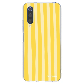 Picasee silikonový průhledný obal pro Xiaomi Mi 9 SE - Lines lemon
