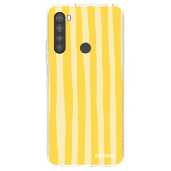 Picasee silikonový průhledný obal pro Xiaomi Redmi Note 8 - Lines lemon