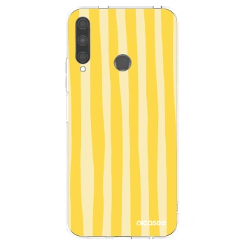 Picasee silikonový průhledný obal pro Huawei P40 Lite E - Lines lemon