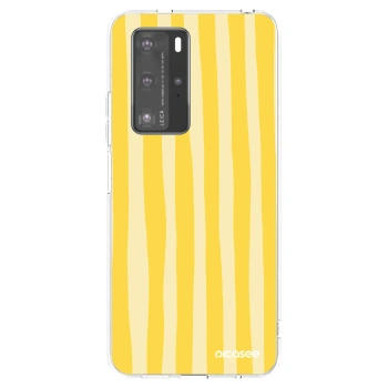 Obal pro Huawei P40 Pro - Lines lemon