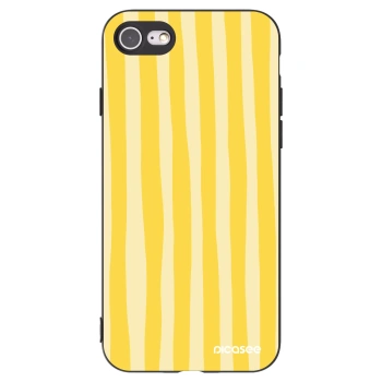 Picasee silikonový černý obal pro Apple iPhone SE 2020 - Lines lemon