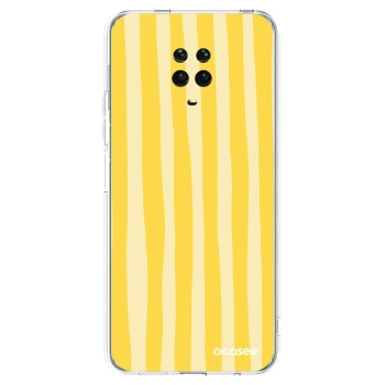 Picasee silikonový průhledný obal pro Xiaomi Redmi Note 9 Pro - Lines lemon