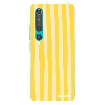 Picasee silikonový průhledný obal pro Xiaomi Mi 10 - Lines lemon