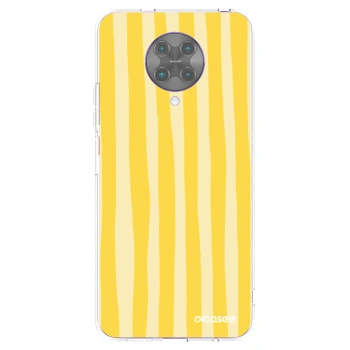 Picasee silikonový průhledný obal pro Xiaomi Poco F2 Pro - Lines lemon
