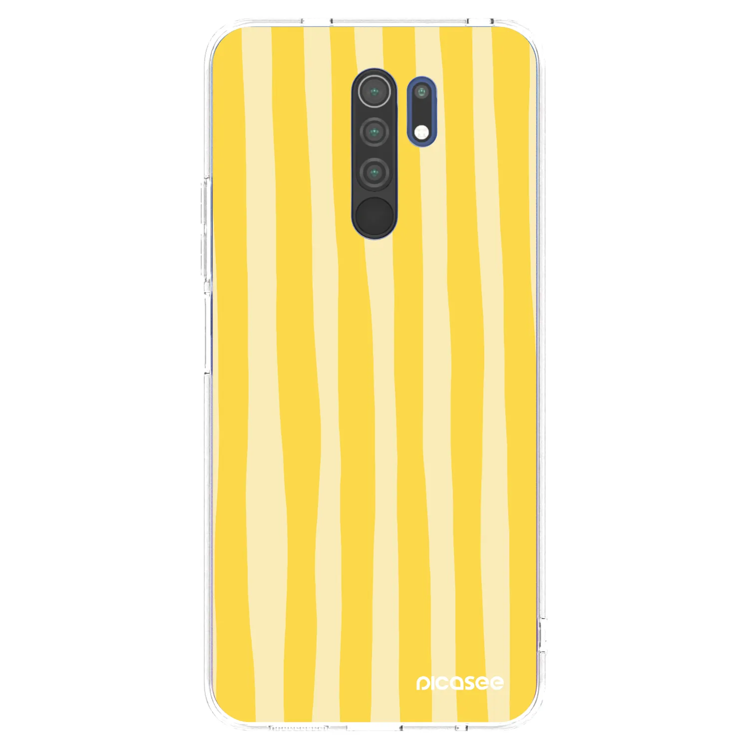Picasee silikonový průhledný obal pro Xiaomi Redmi 9 - Lines lemon
