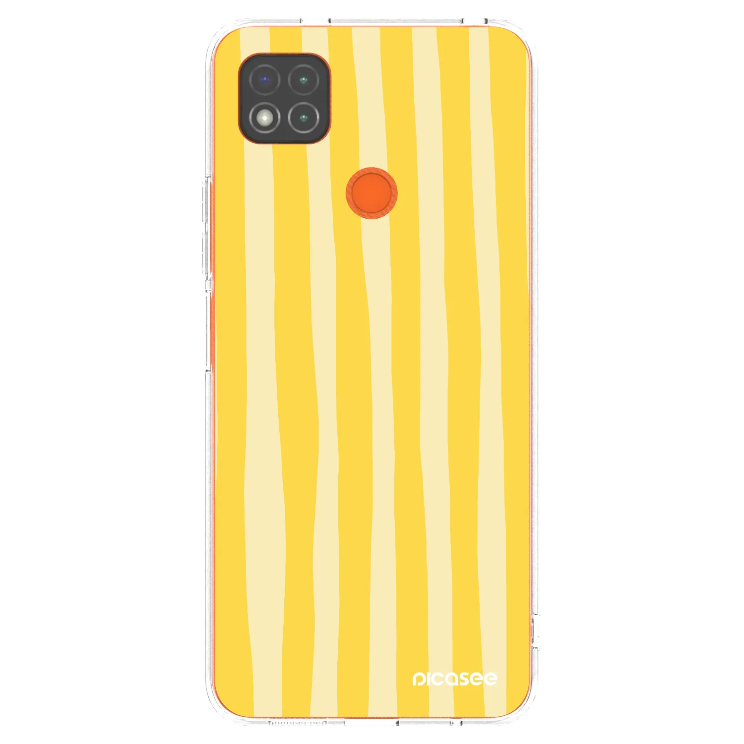 Picasee silikonový průhledný obal pro Xiaomi Redmi 9C - Lines lemon