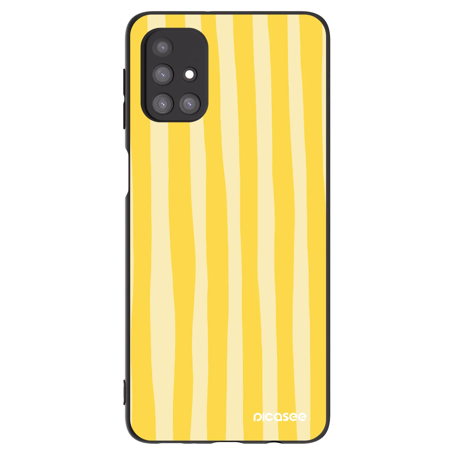 Picasee silikonový černý obal pro Samsung Galaxy M31s - Lines lemon