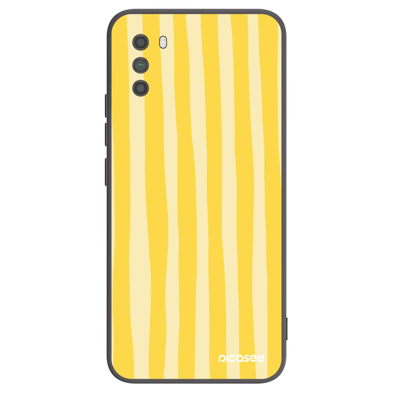Picasee silikonový černý obal pro Xiaomi Poco M3 - Lines lemon