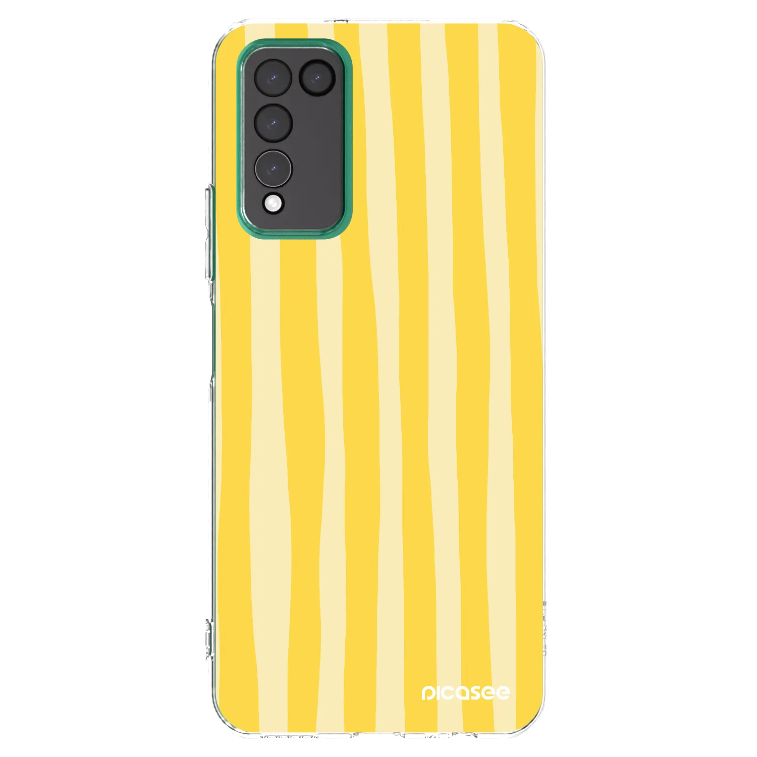 Picasee silikonový průhledný obal pro Honor 10X Lite - Lines lemon