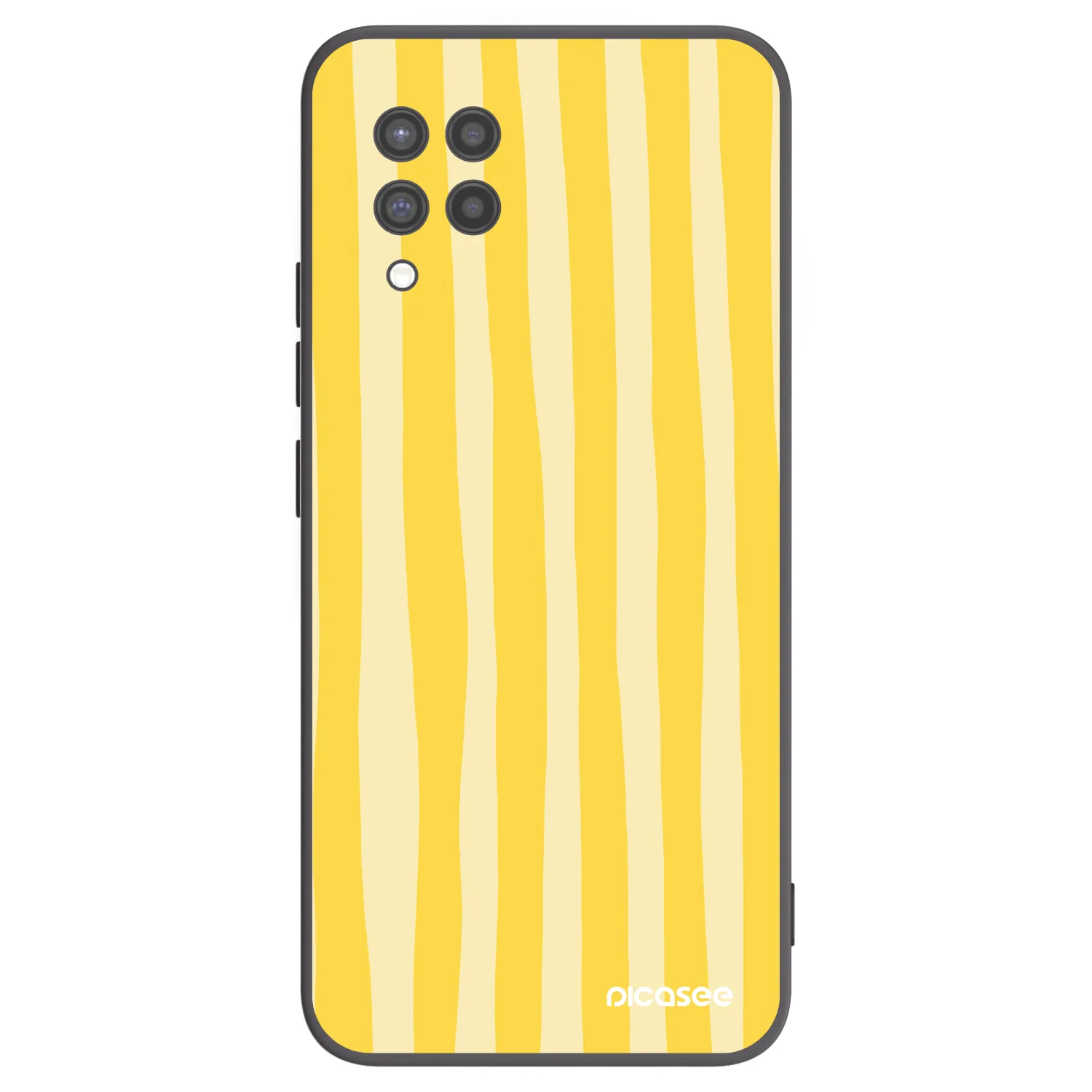 Picasee silikonový černý obal pro Samsung Galaxy A42 A426B - Lines lemon
