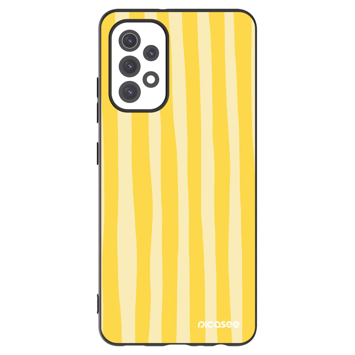 Picasee silikonový černý obal pro Samsung Galaxy A32 5G A326B - Lines lemon