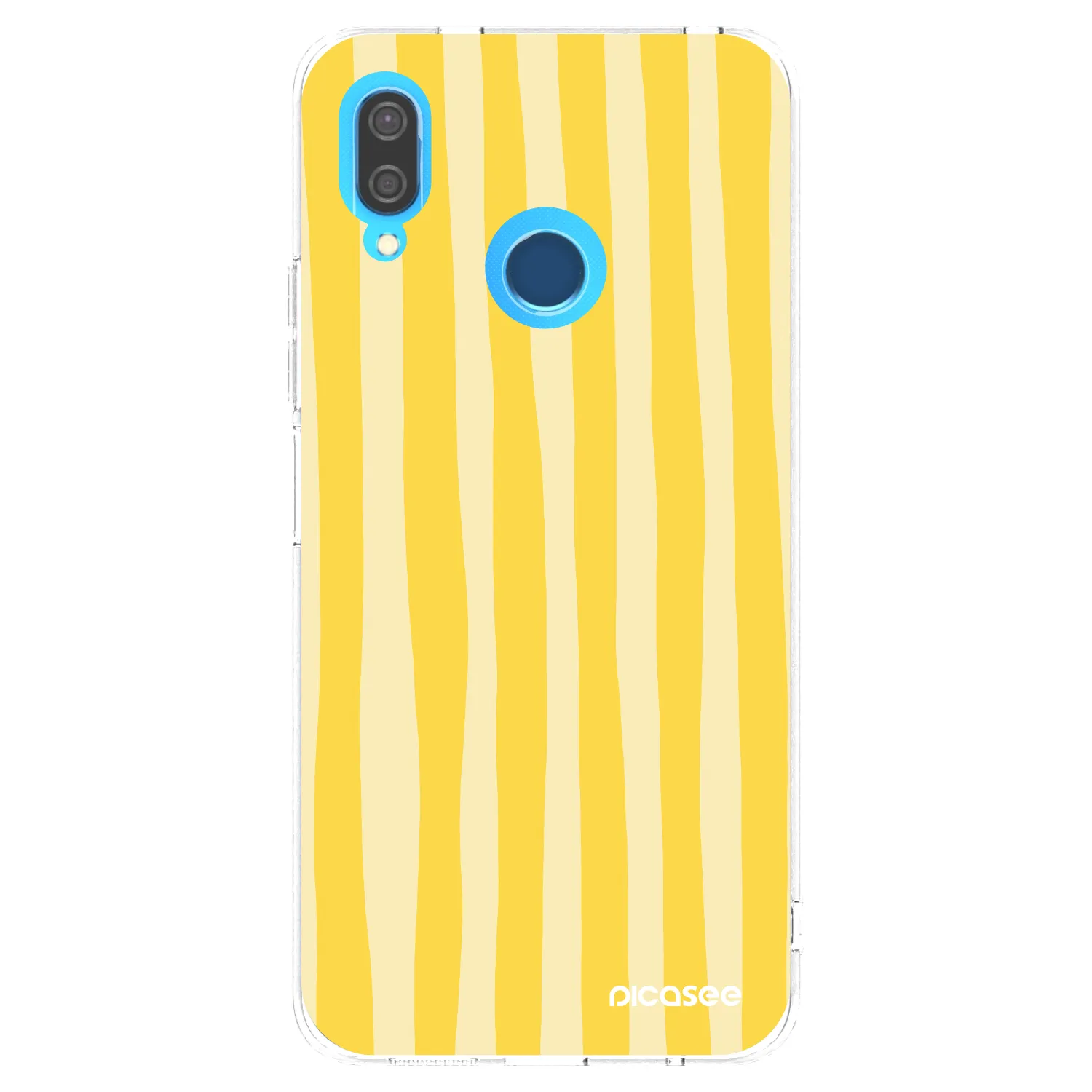 Picasee silikonový průhledný obal pro Huawei P20 Lite - Lines lemon