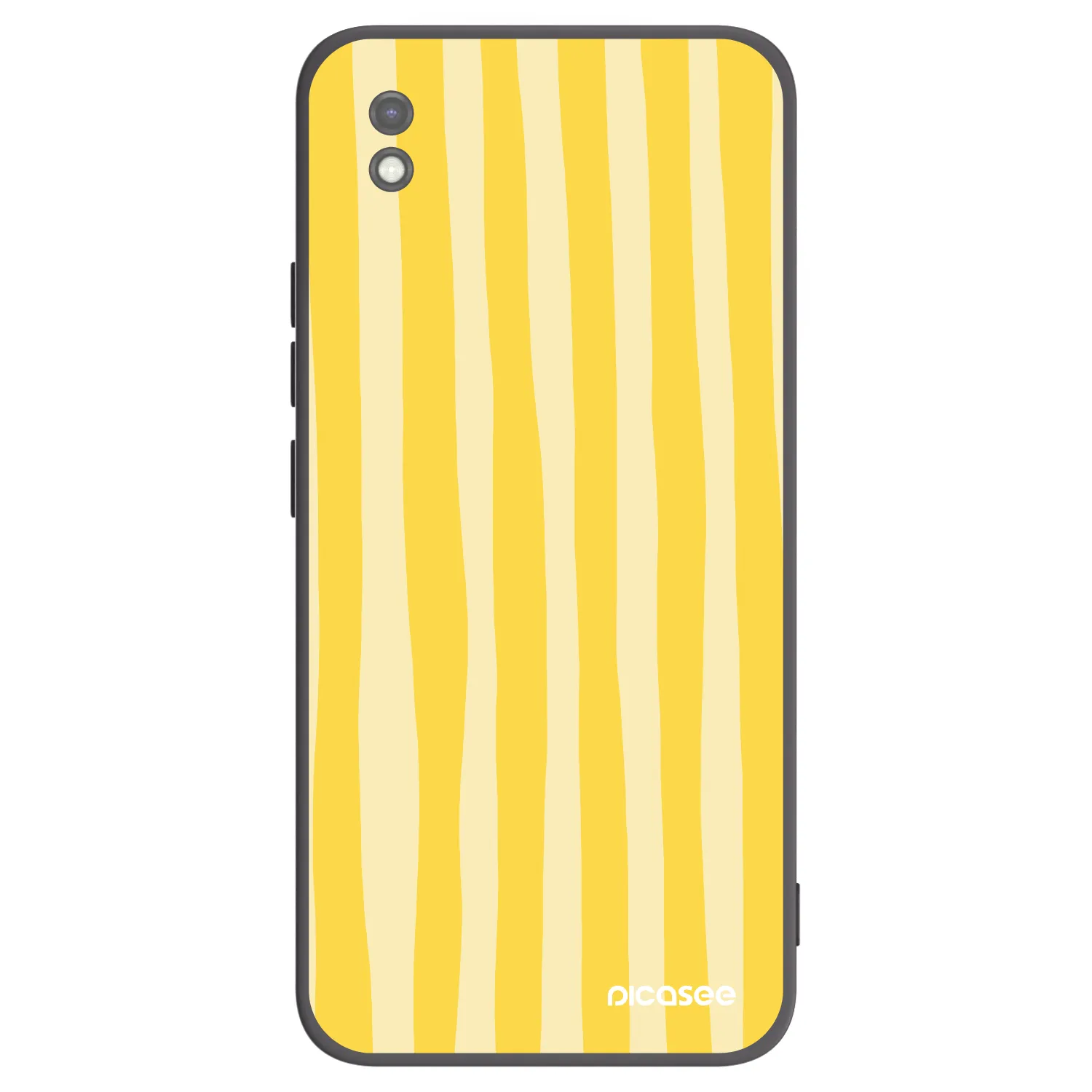 Picasee silikonový černý obal pro Xiaomi Redmi 9AT - Lines lemon