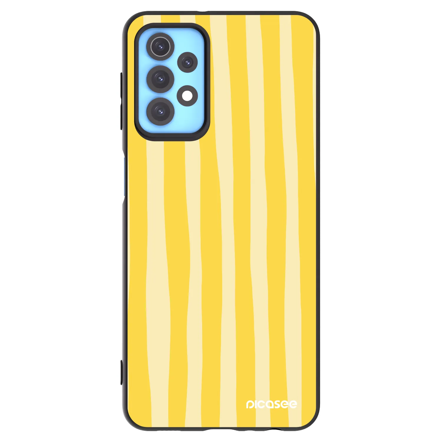 Picasee silikonový černý obal pro Samsung Galaxy A32 4G SM-A325F - Lines lemon