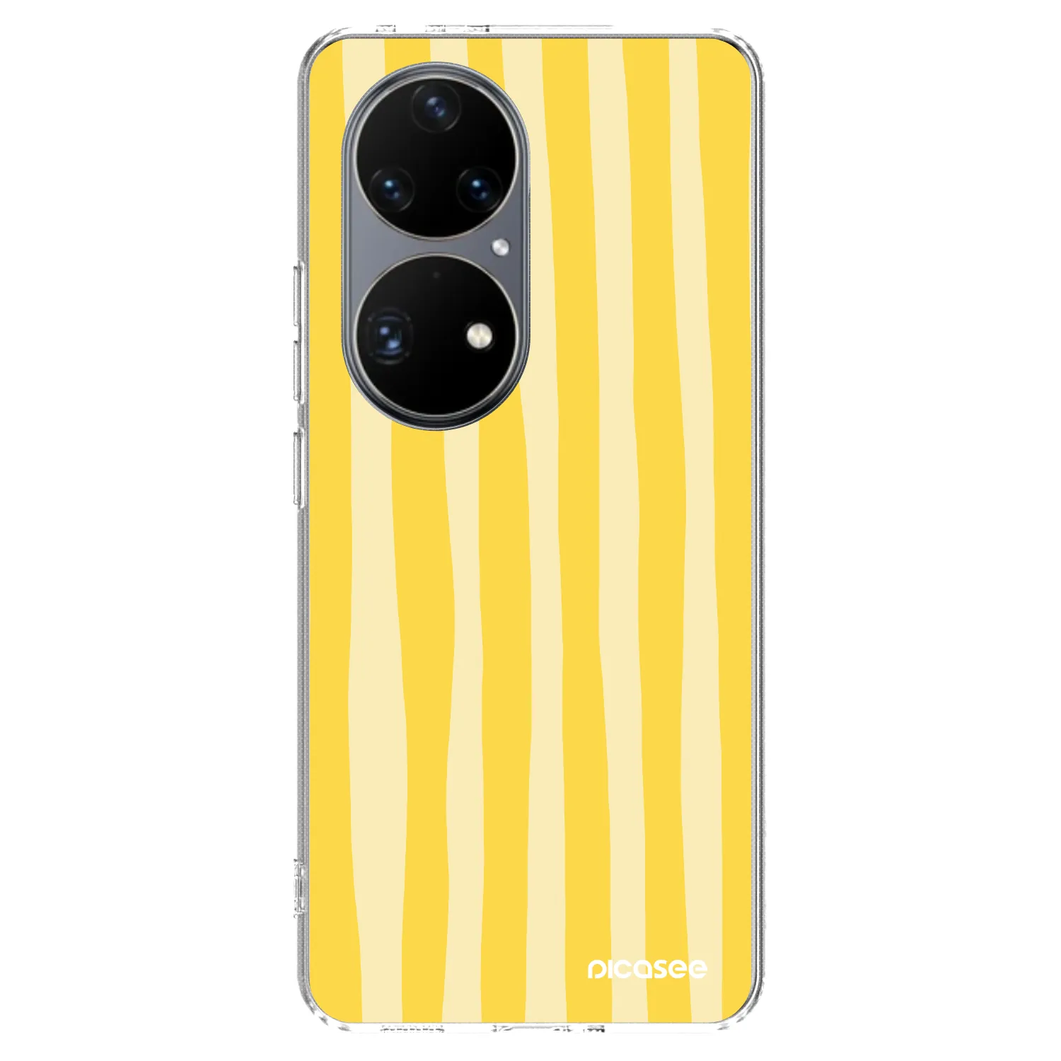 Picasee silikonový průhledný obal pro Huawei P50 - Lines lemon