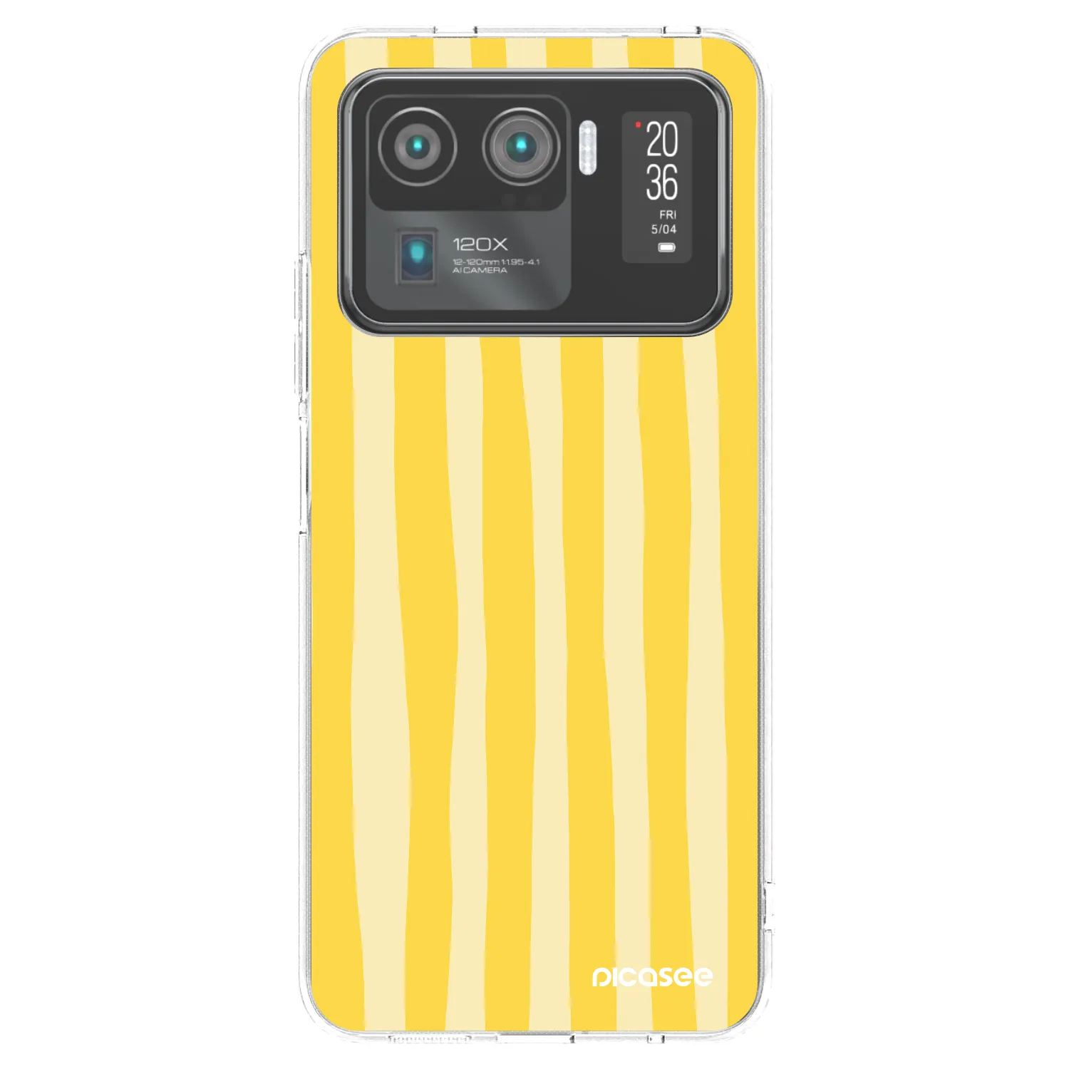 Picasee silikonový průhledný obal pro Xiaomi Mi 11 Ultra - Lines lemon