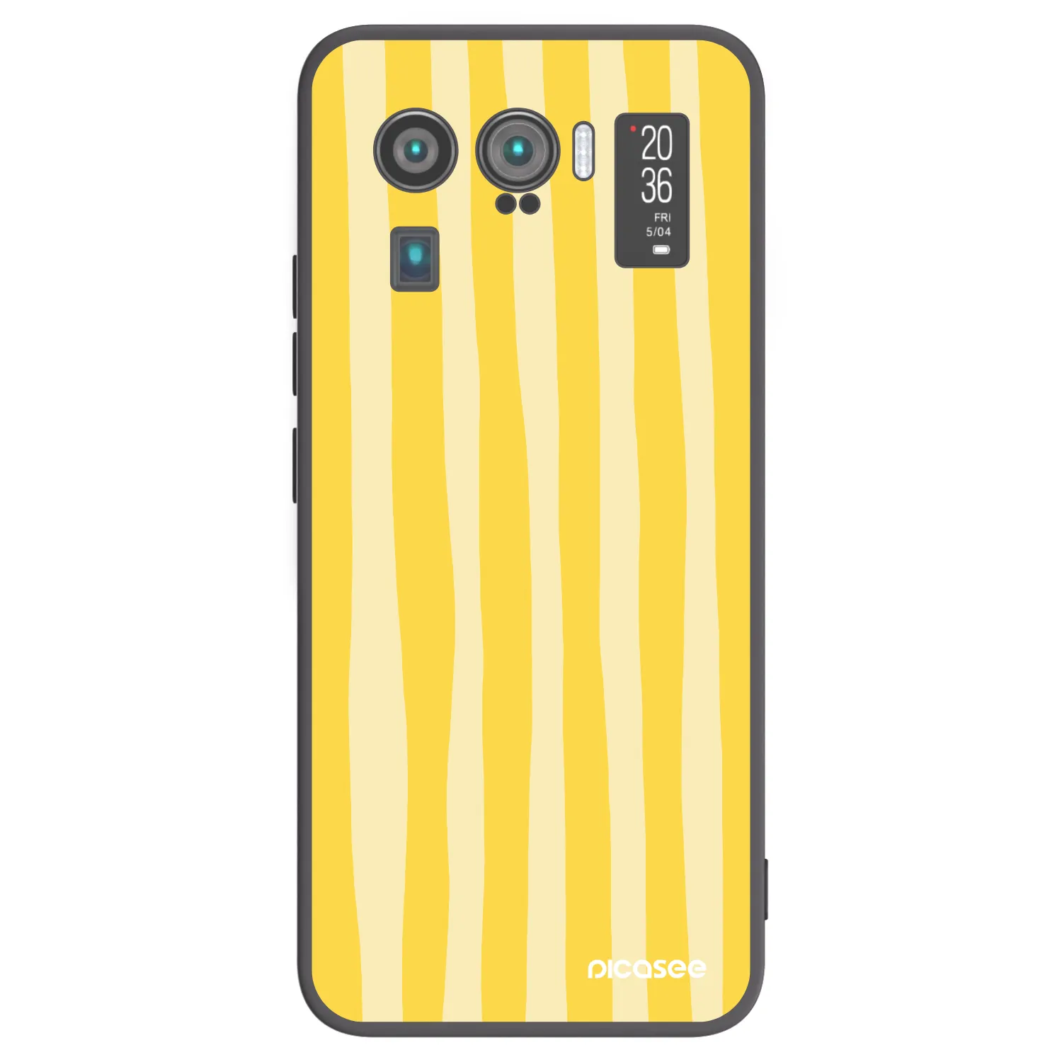Picasee silikonový černý obal pro Xiaomi Mi 11 Ultra - Lines lemon