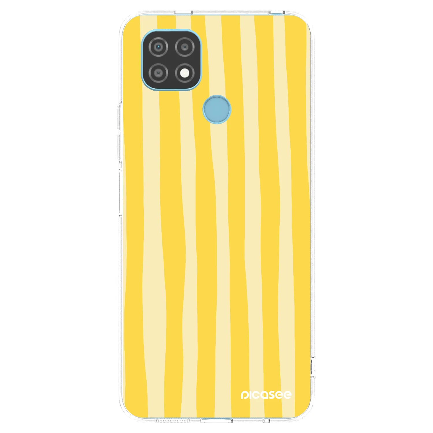 Picasee silikonový průhledný obal pro Realme C21 - Lines lemon