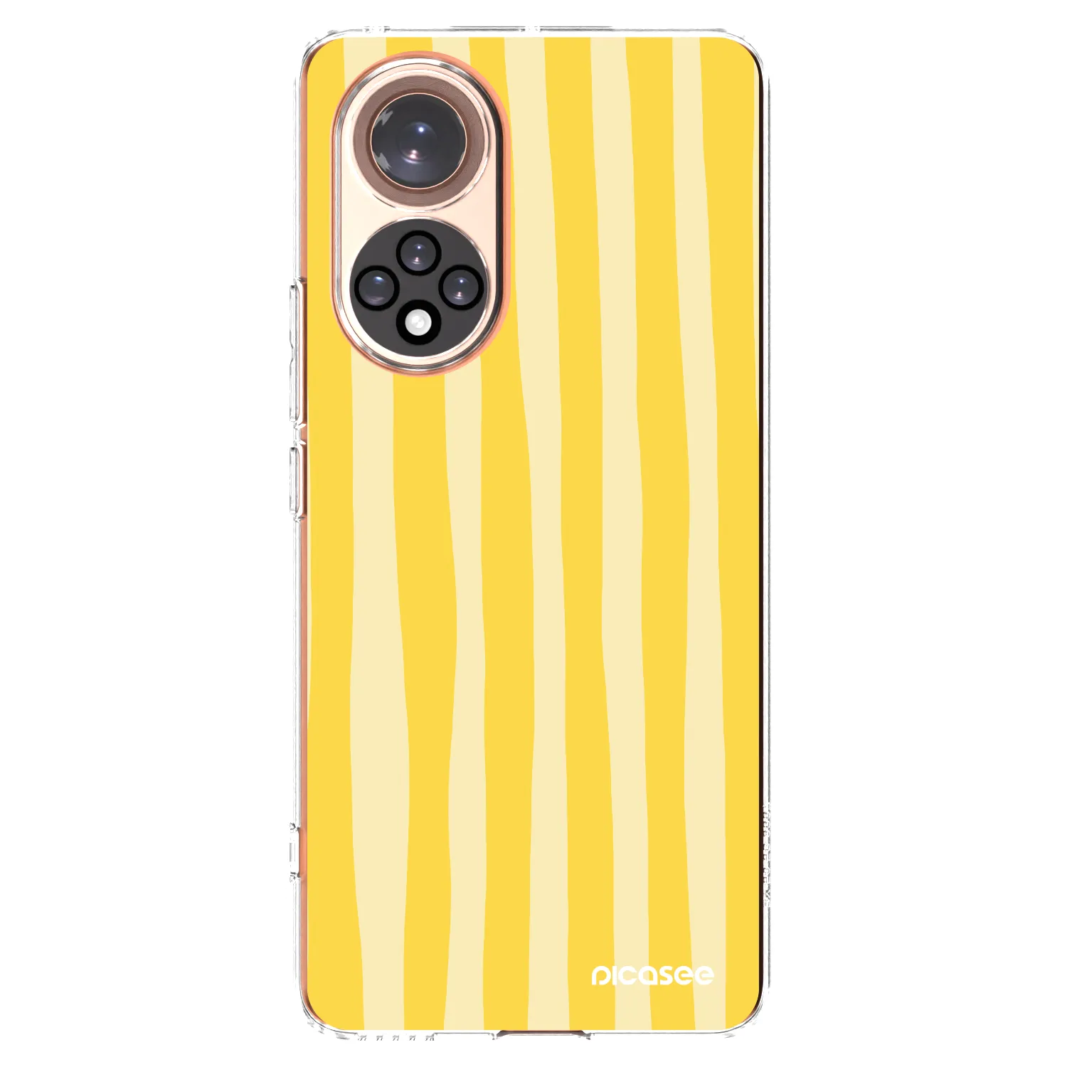 Picasee silikonový průhledný obal pro Honor 50 5G - Lines lemon
