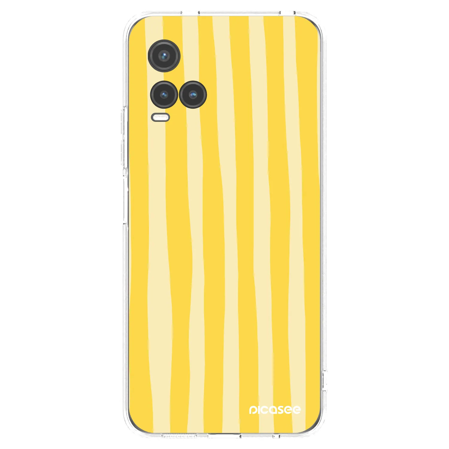 Picasee silikonový průhledný obal pro Vivo Y33s - Lines lemon