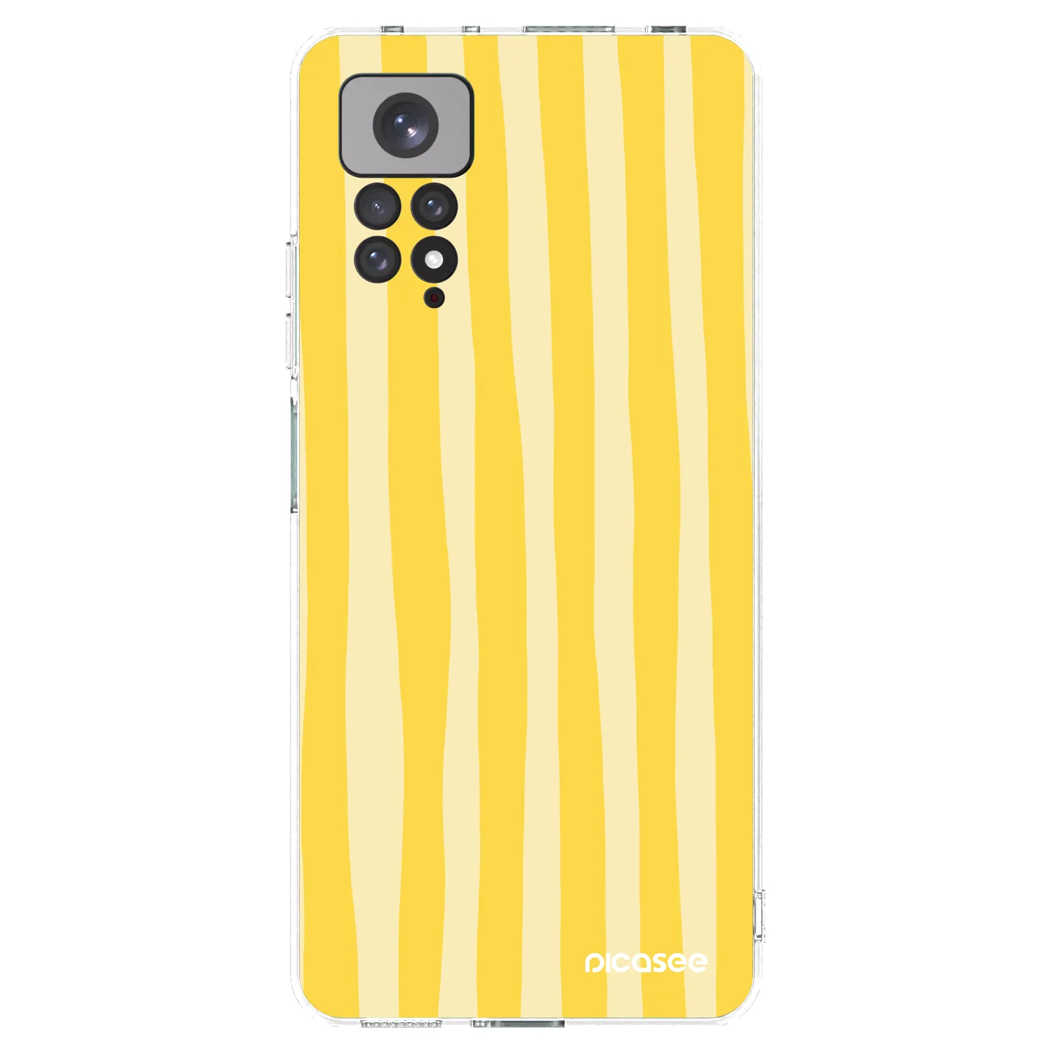 Picasee silikonový průhledný obal pro Xiaomi Redmi Note 11S 4G - Lines lemon