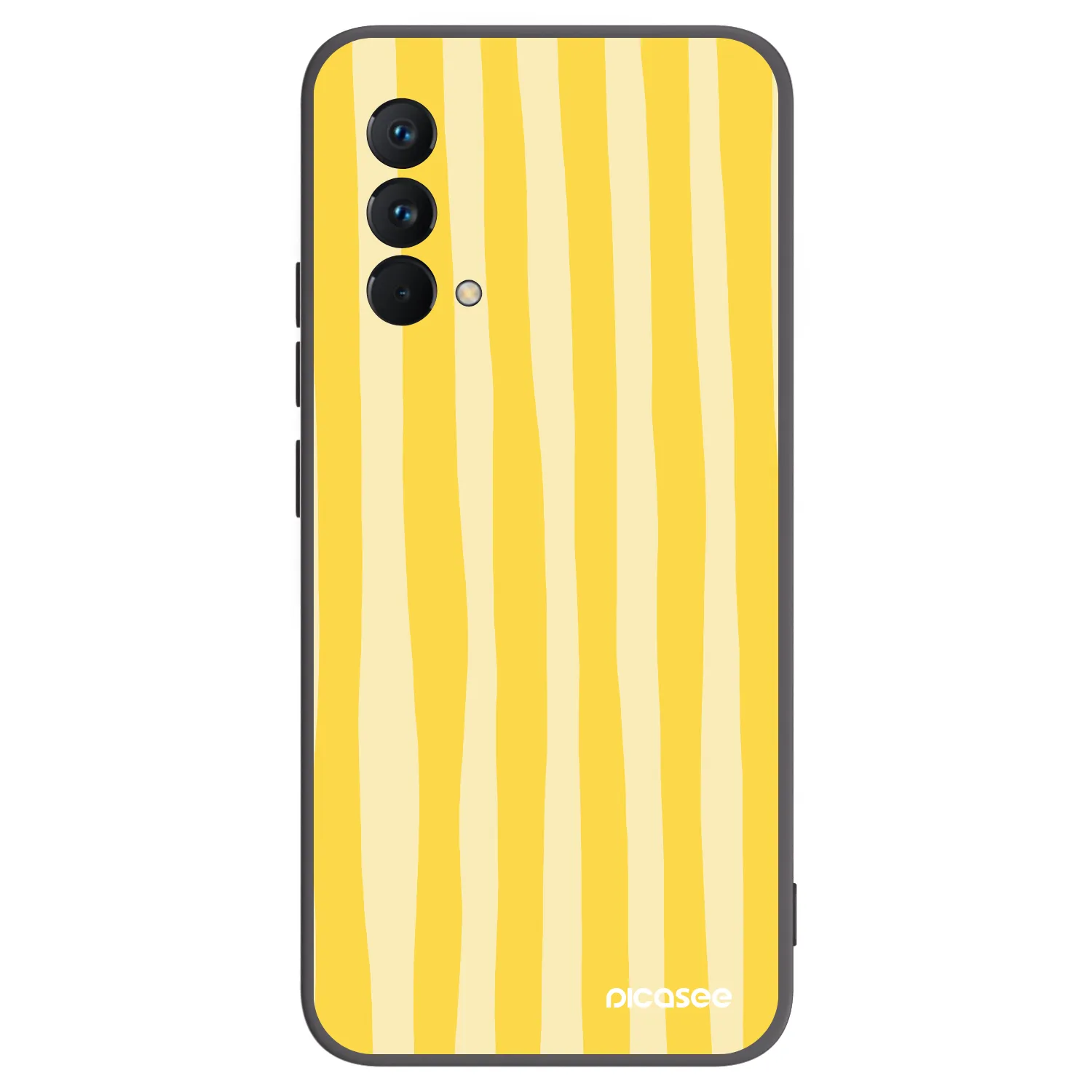 Picasee silikonový černý obal pro Realme GT Master Edition 5G - Lines lemon