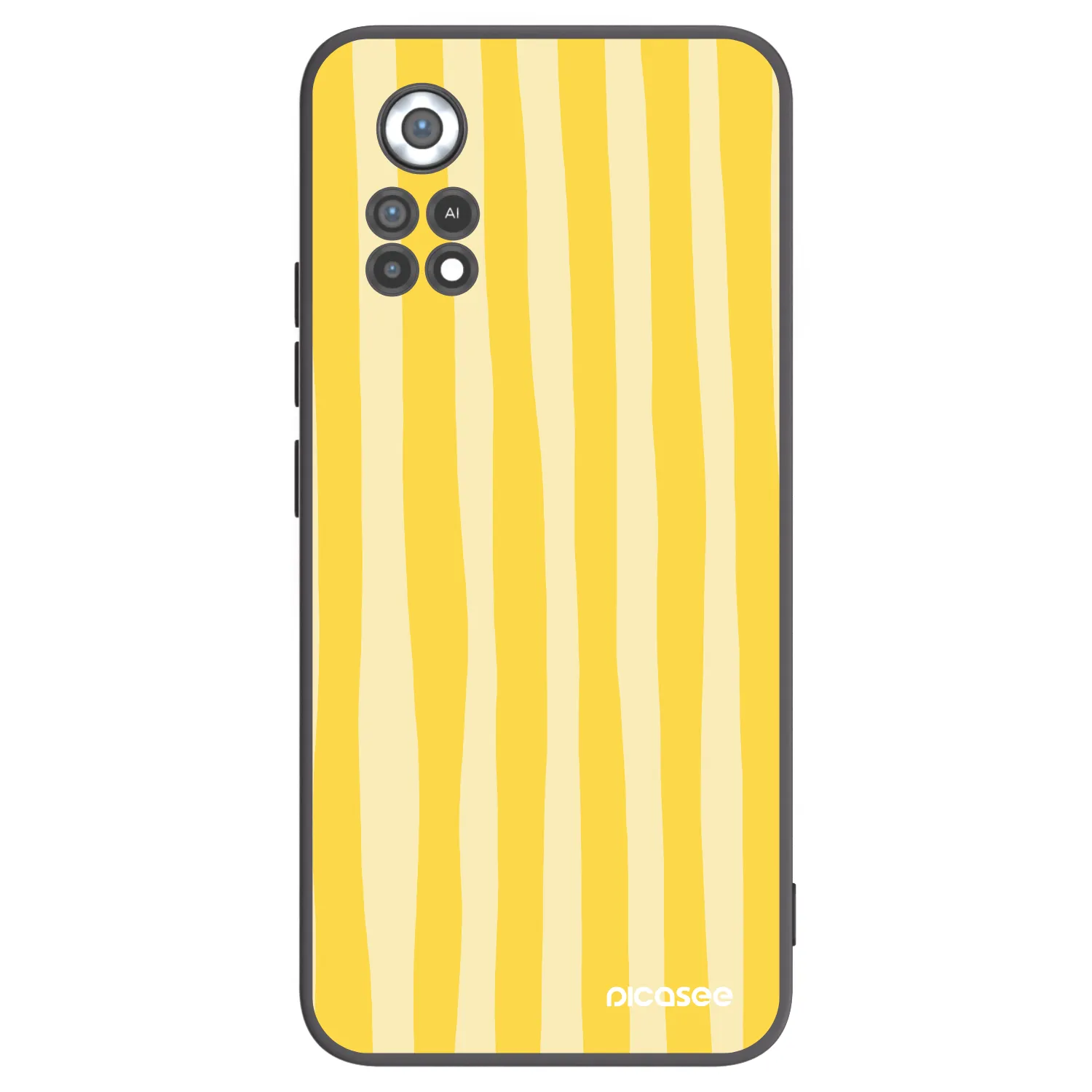 Picasee silikonový černý obal pro Xiaomi Poco X4 Pro 5G - Lines lemon
