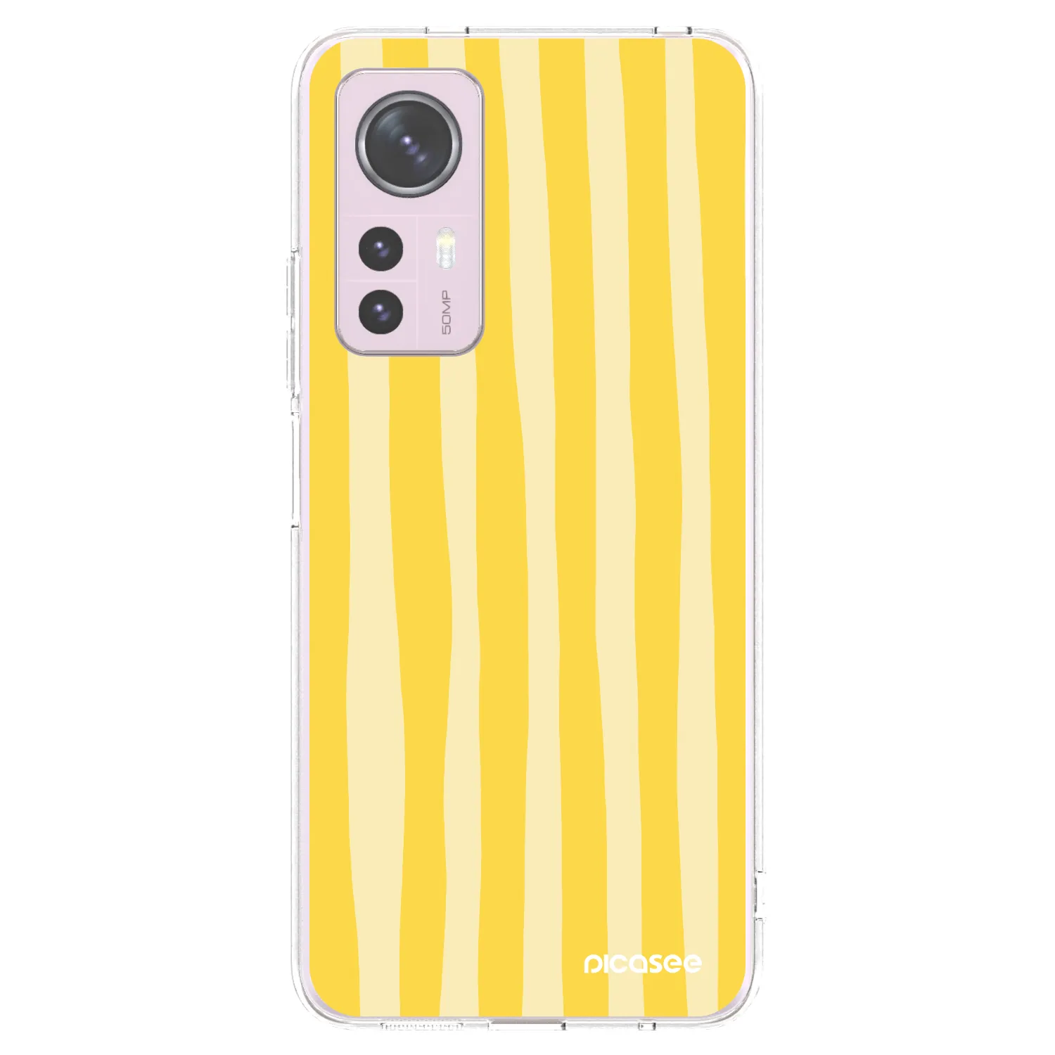 Picasee silikonový průhledný obal pro Xiaomi 12 - Lines lemon