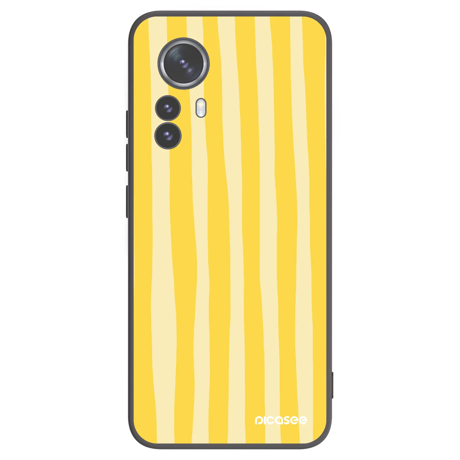 Picasee silikonový černý obal pro Xiaomi 12 Pro - Lines lemon