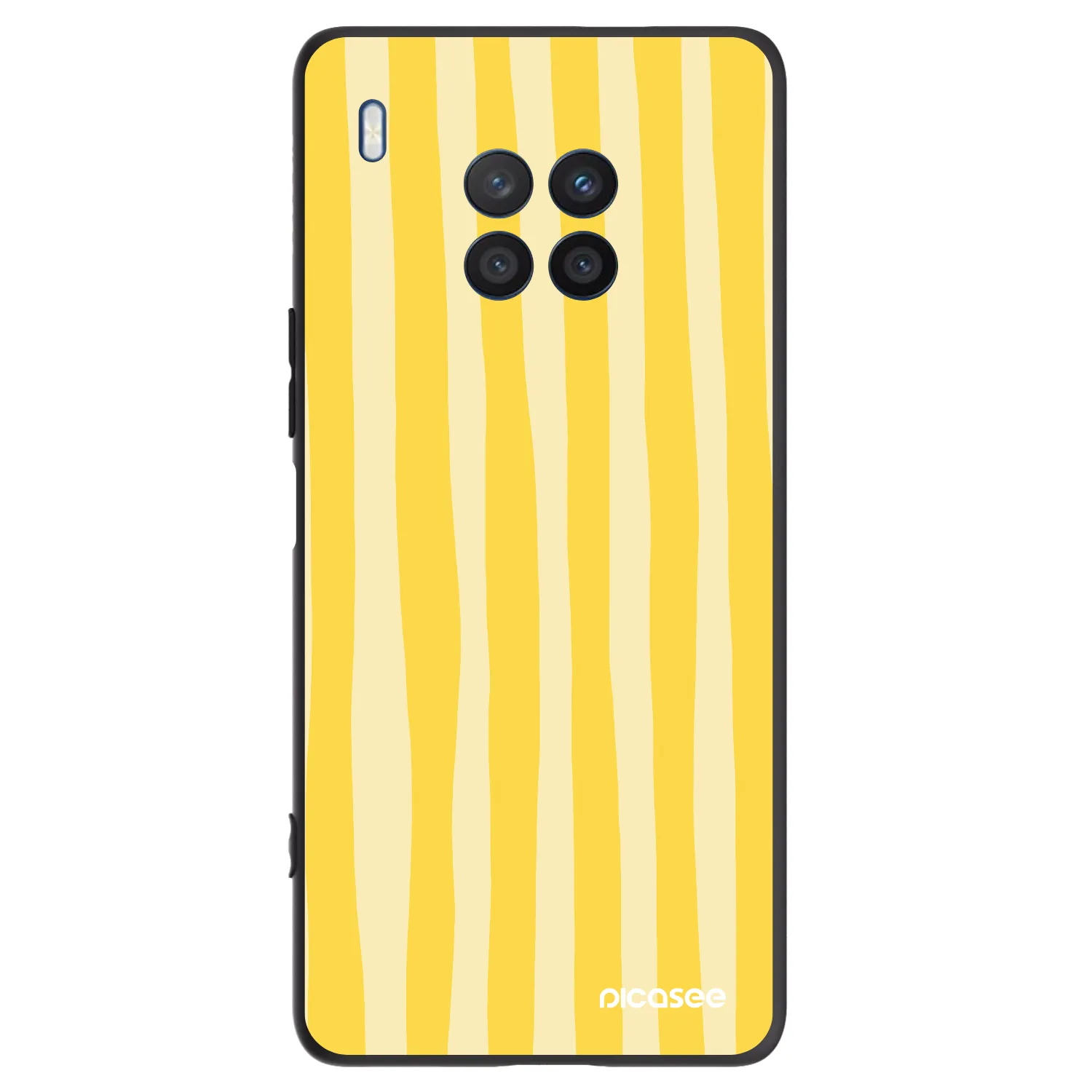 Picasee silikonový černý obal pro Honor 50 Lite - Lines lemon