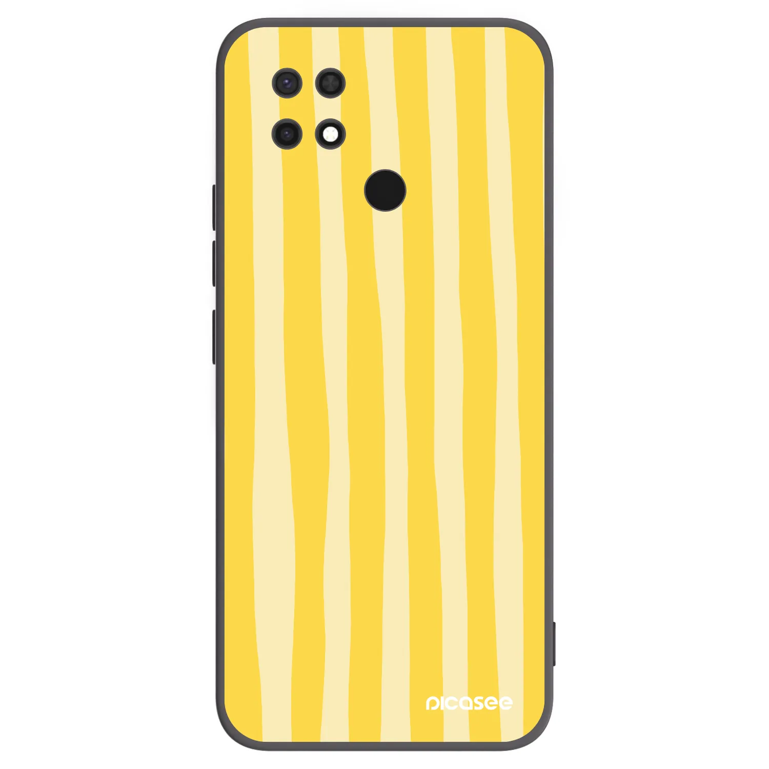 Picasee silikonový černý obal pro Xiaomi Redmi 10C - Lines lemon