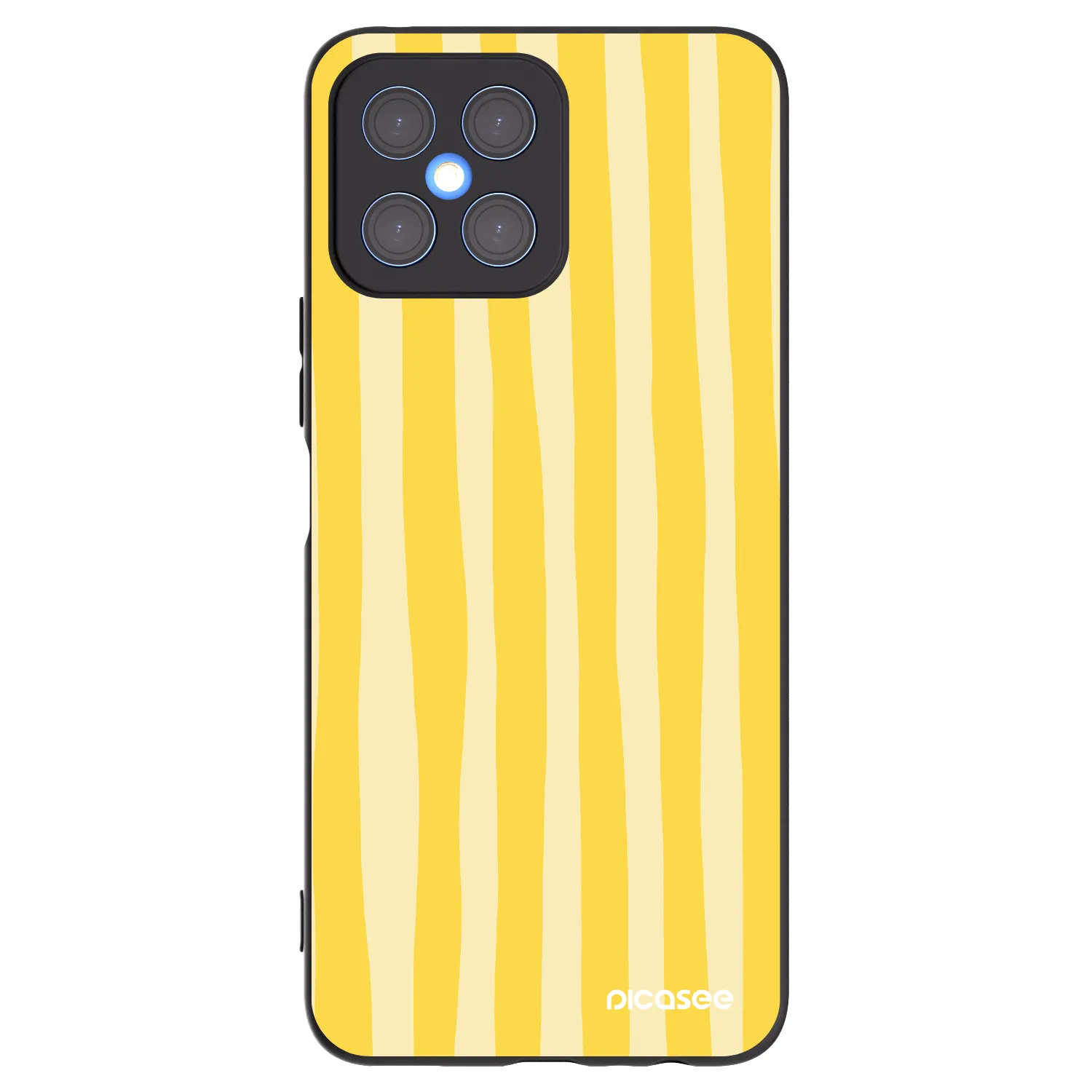 Picasee silikonový černý obal pro Honor X8 4G - Lines lemon