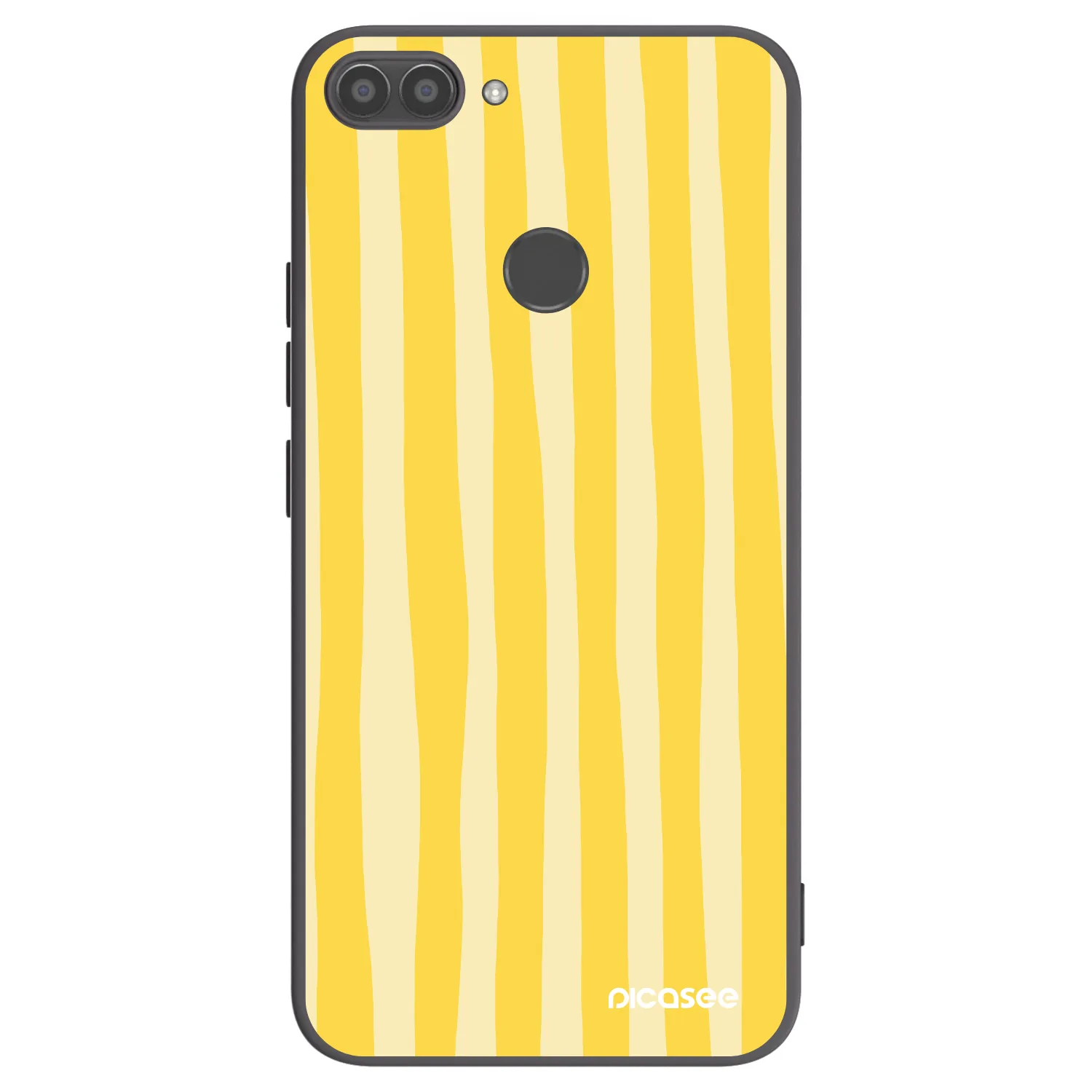 Picasee silikonový černý obal pro Huawei P Smart - Lines lemon