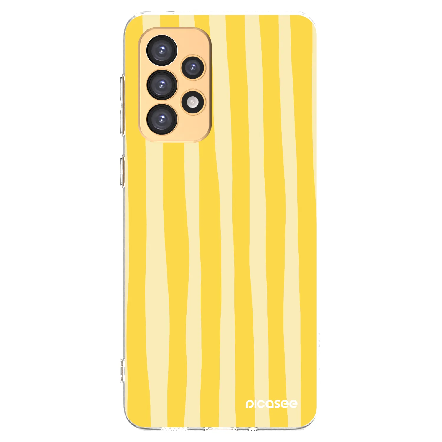 Picasee silikonový průhledný obal pro Samsung Galaxy A33 5G A336 - Lines lemon
