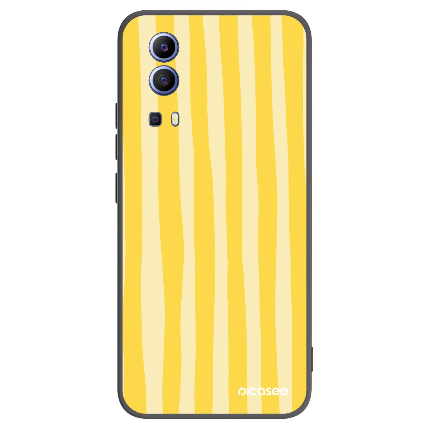 Picasee silikonový černý obal pro Vivo Y52 5G - Lines lemon
