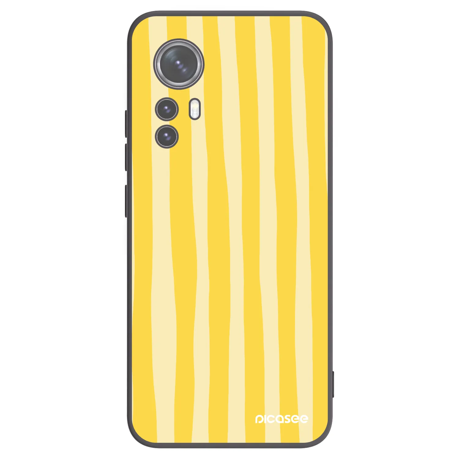Picasee silikonový černý obal pro Xiaomi 12X - Lines lemon