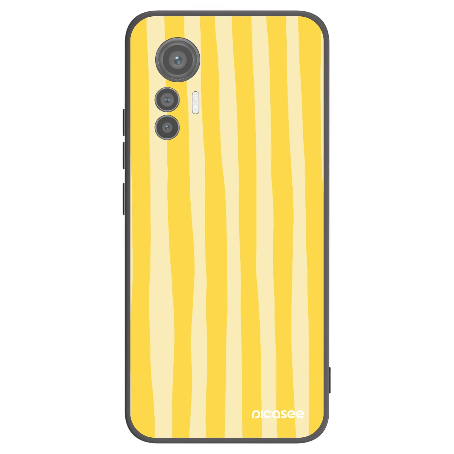 Picasee silikonový černý obal pro Xiaomi 12 Lite - Lines lemon