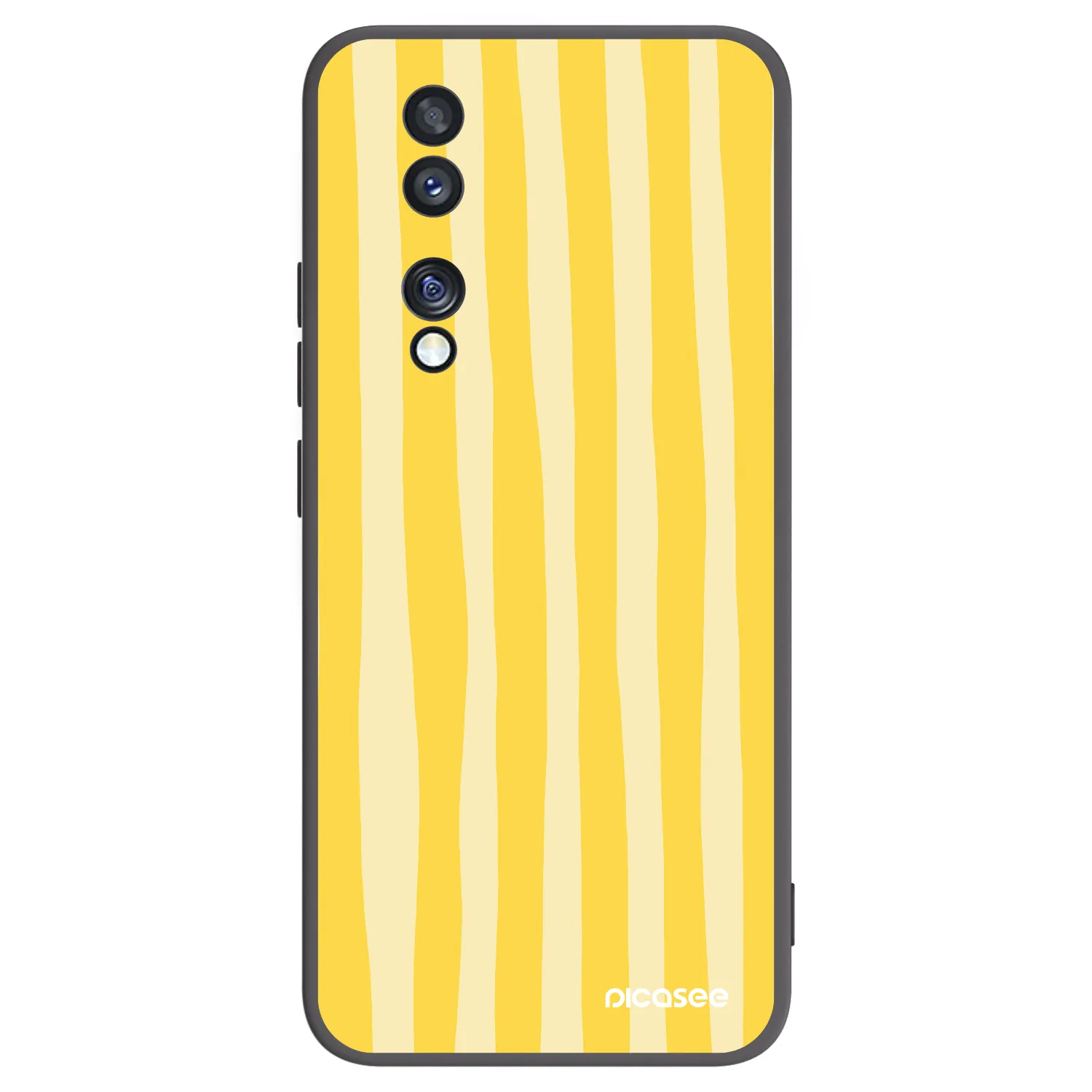 Picasee silikonový černý obal pro Honor 70 - Lines lemon